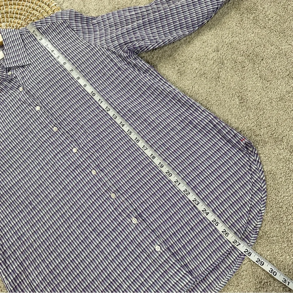 XiRENA Women’s Dawson Crinkled Button Down Shirt Longsleeve in Plaid Purple XS - Picture 12 of 14